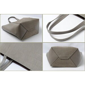 Celine leather Crocodile gray Cabas calfskin tote bag Phantom